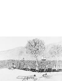 문성식, 6월의 뻐꾸기, 2002, 종이에 연필, 38×53cm