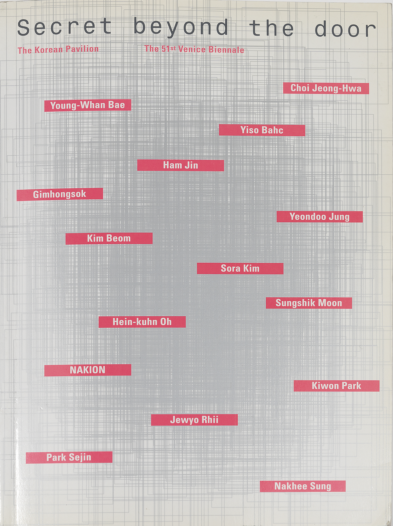 Exhibition Catalogue from the Korean Pavilion at the 51st
                  Venice Biennale. Courtesy of ARKO Arts Archive, Arts Council
                  Korea Photo by CJYART STUDIO Junyong Cho