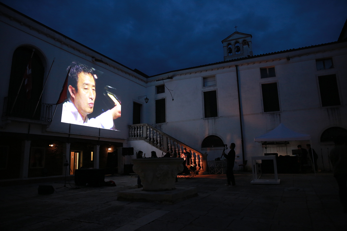 Opening ceremony view of
                Every Island is a Mountain (2024). Courtesy of Arts
                Council Korea.